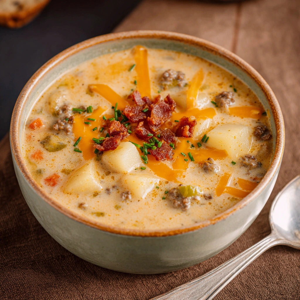 Hearty Cheeseburger Soup: Creamy, Savory Comfort