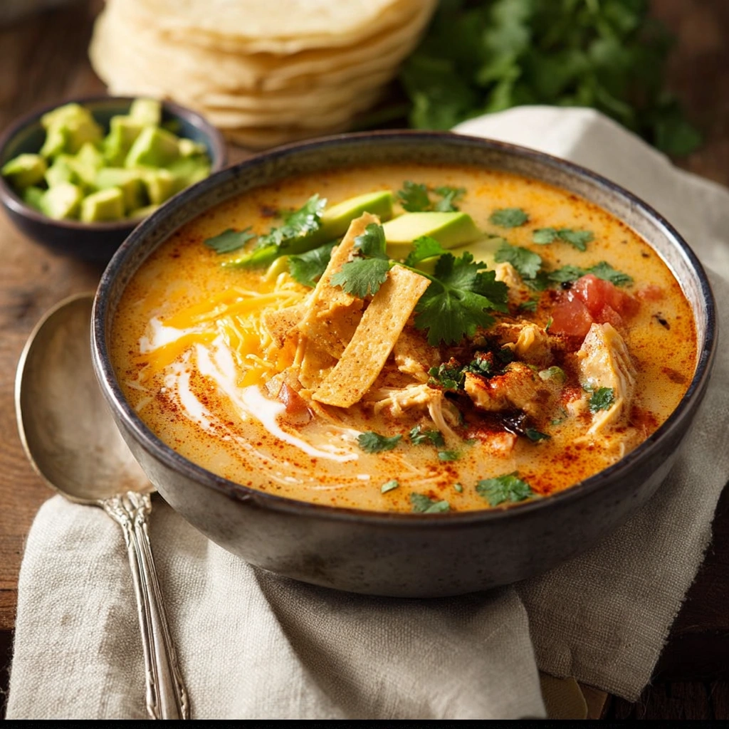 Hearty Creamy Chicken Tortilla Soup: Simple Recipe