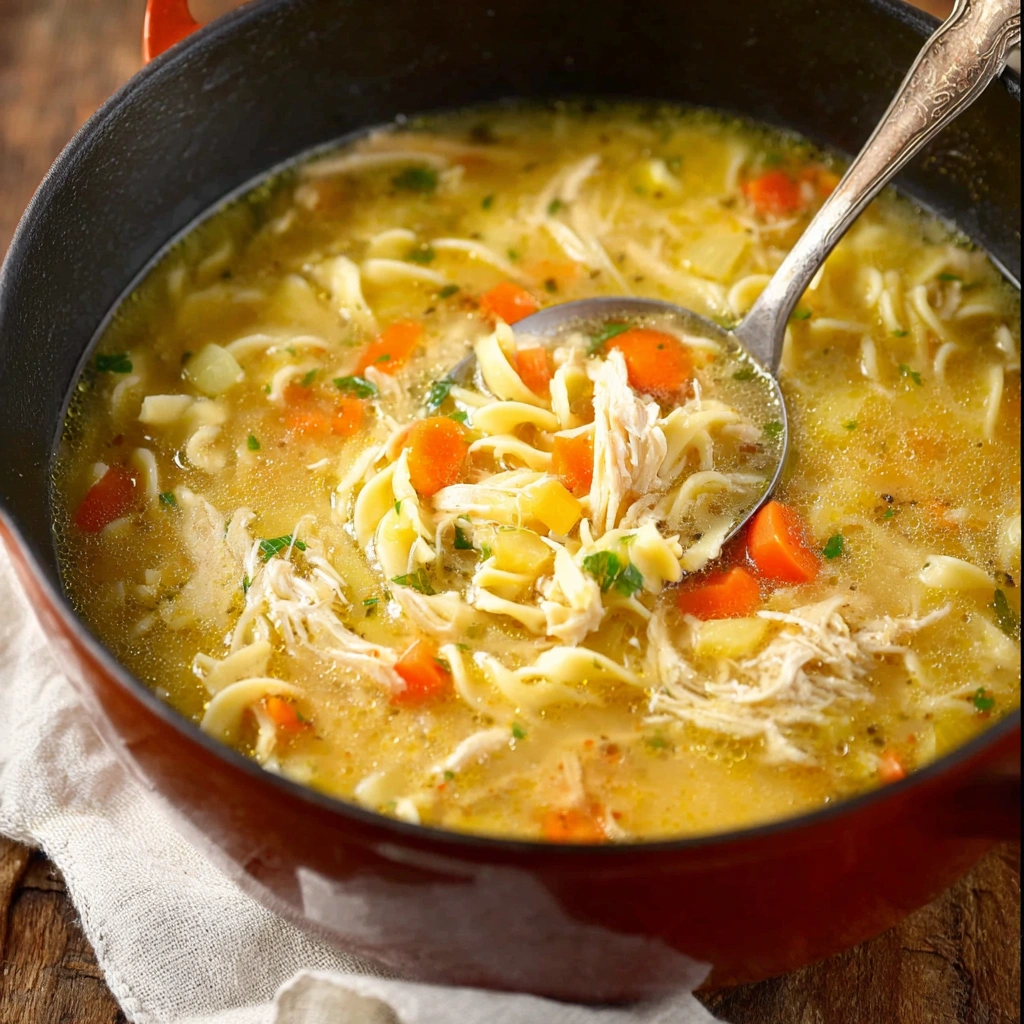Homemade Chicken Noodle Soup: Rustic Comfort