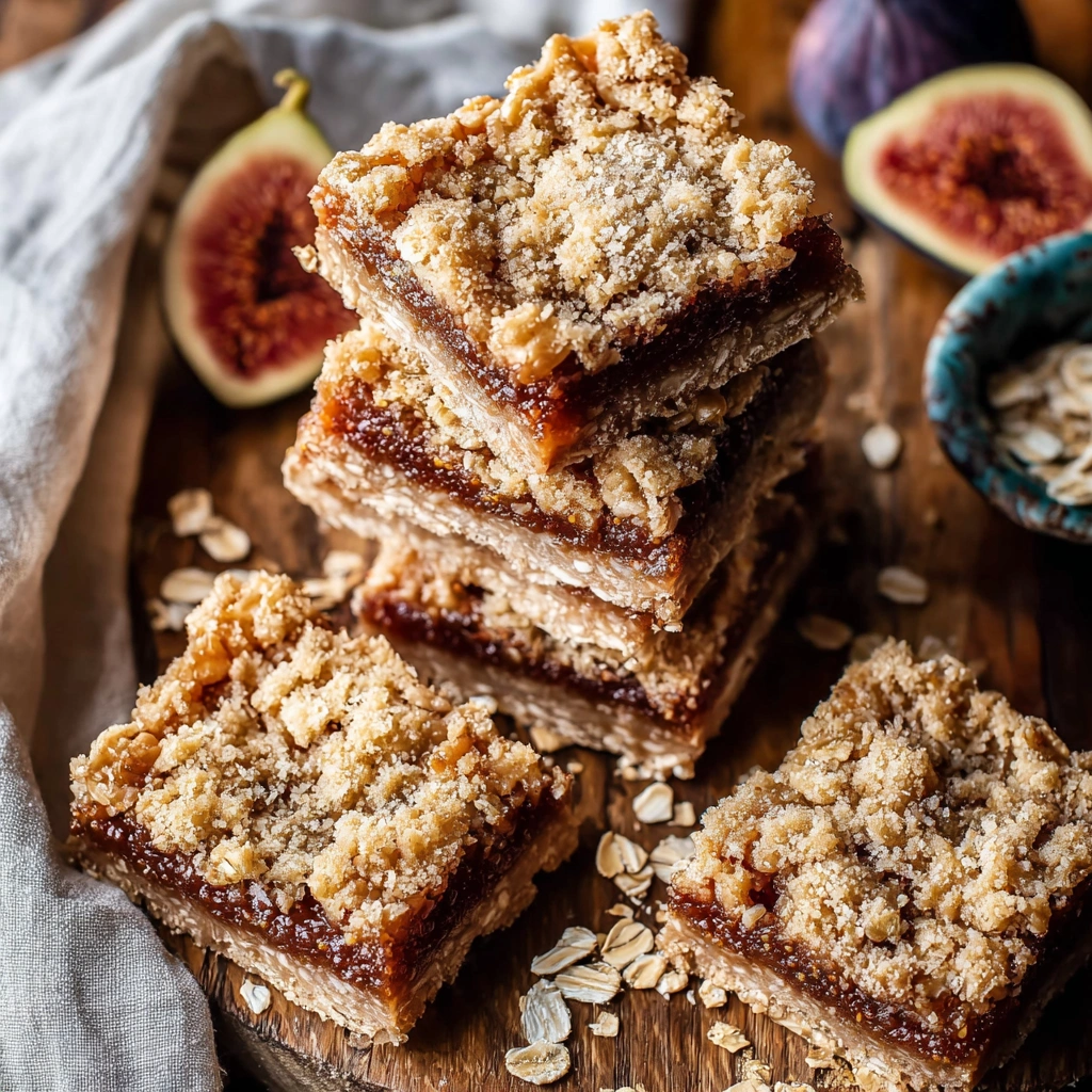 Rustic Homemade Fig Bars Oatmeal for a Sweet Snack