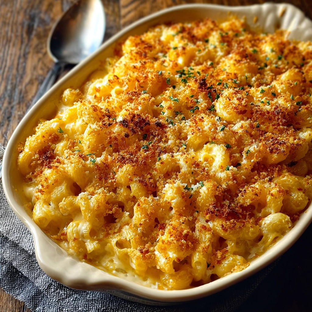 Hearty Cheesy Baked Macaroni Casserole for Dinner