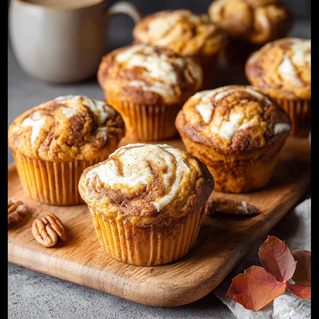 Creamy Pumpkin Cream Cheese Swirl Muffins: A Fall Treat