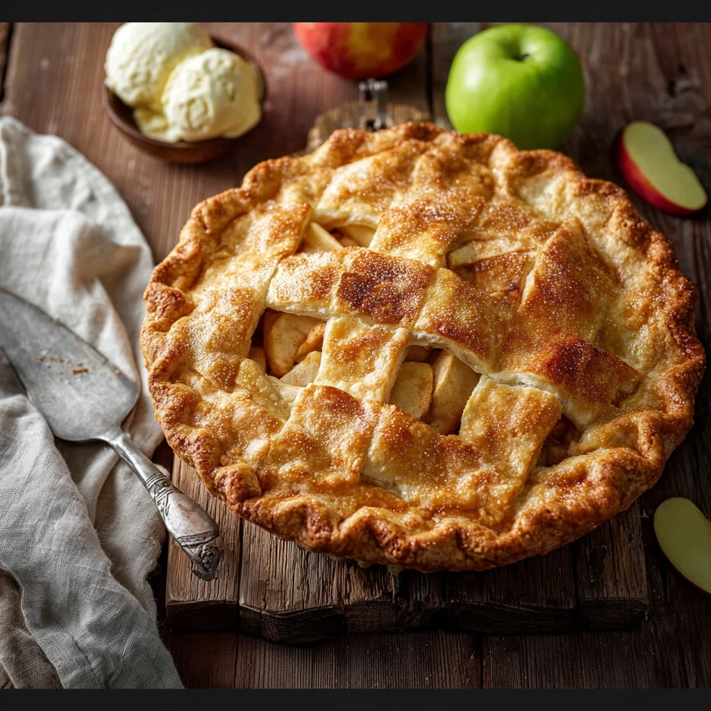 Rustic Homemade Apple Pie: Flaky Crust, Spiced Filling