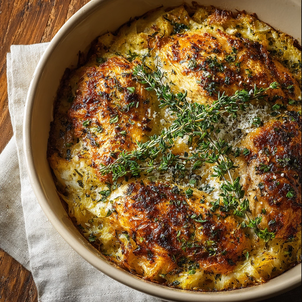 Hearty Savory Baked Herb Chicken Casserole