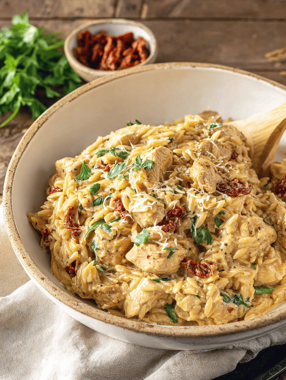 Creamy Tuscan Chicken Orzo: A Weeknight Comfort Dish