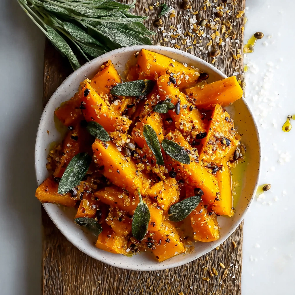 Tender Roasted Butternut Squash with Sage
