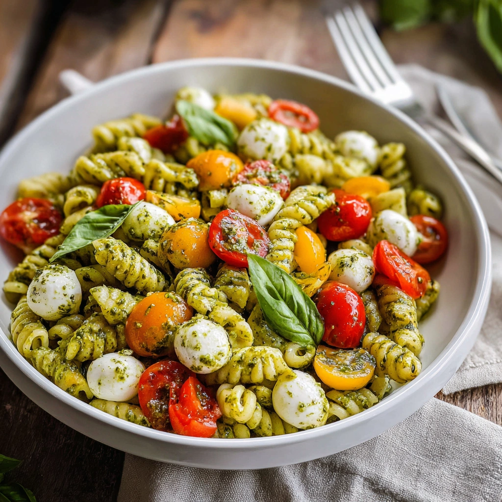 Fresh Pesto Caprese Pasta Salad: Quick Weeknight Meal
