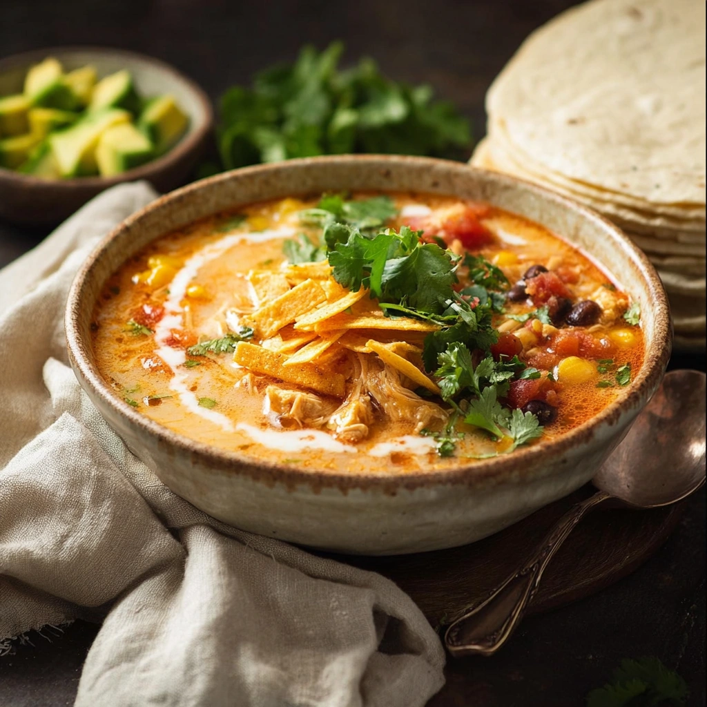 Hearty Creamy Chicken Tortilla Soup: Simple Recipe