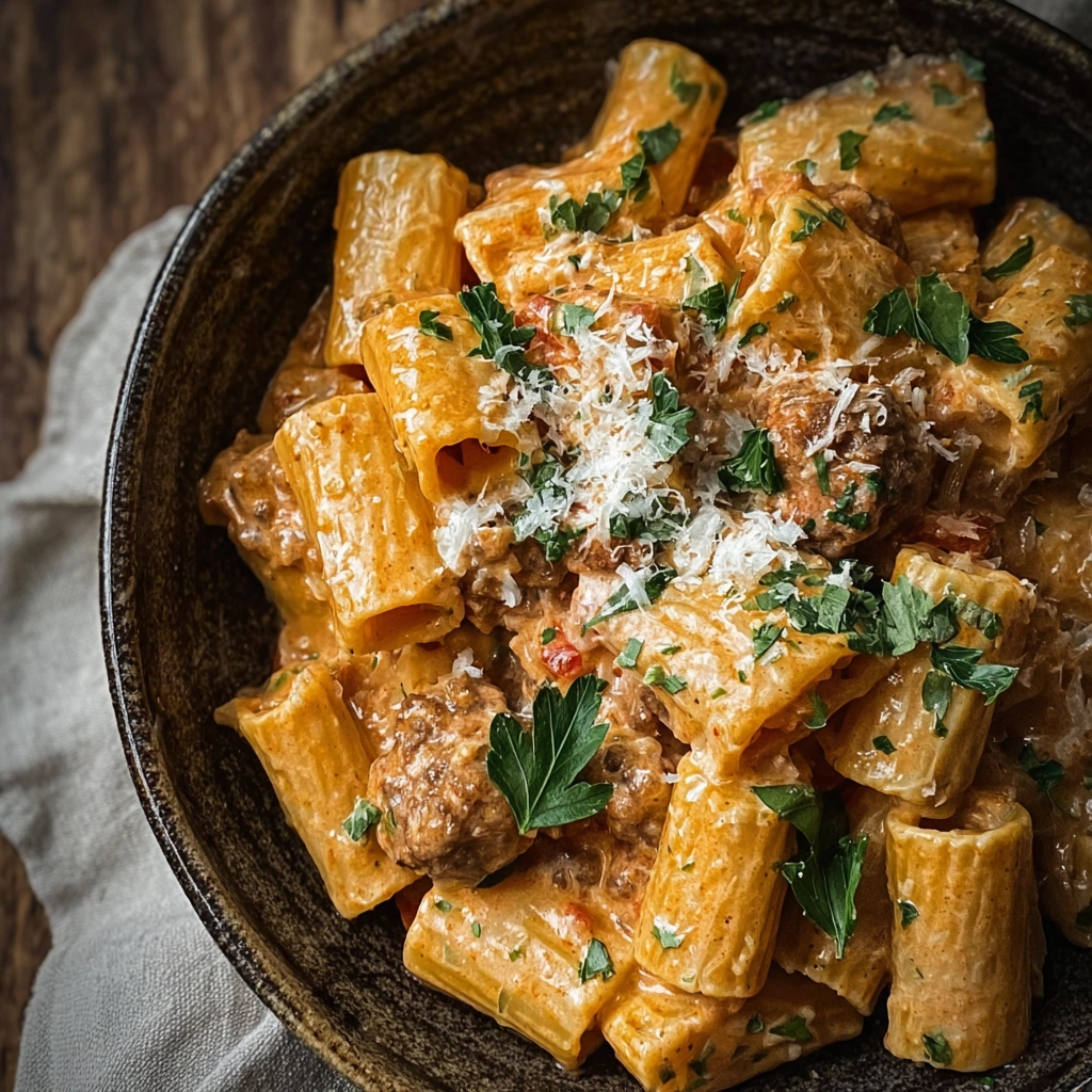 Creamy Beef Sausage Rigatoni: A Rich, Hearty Weeknight Meal