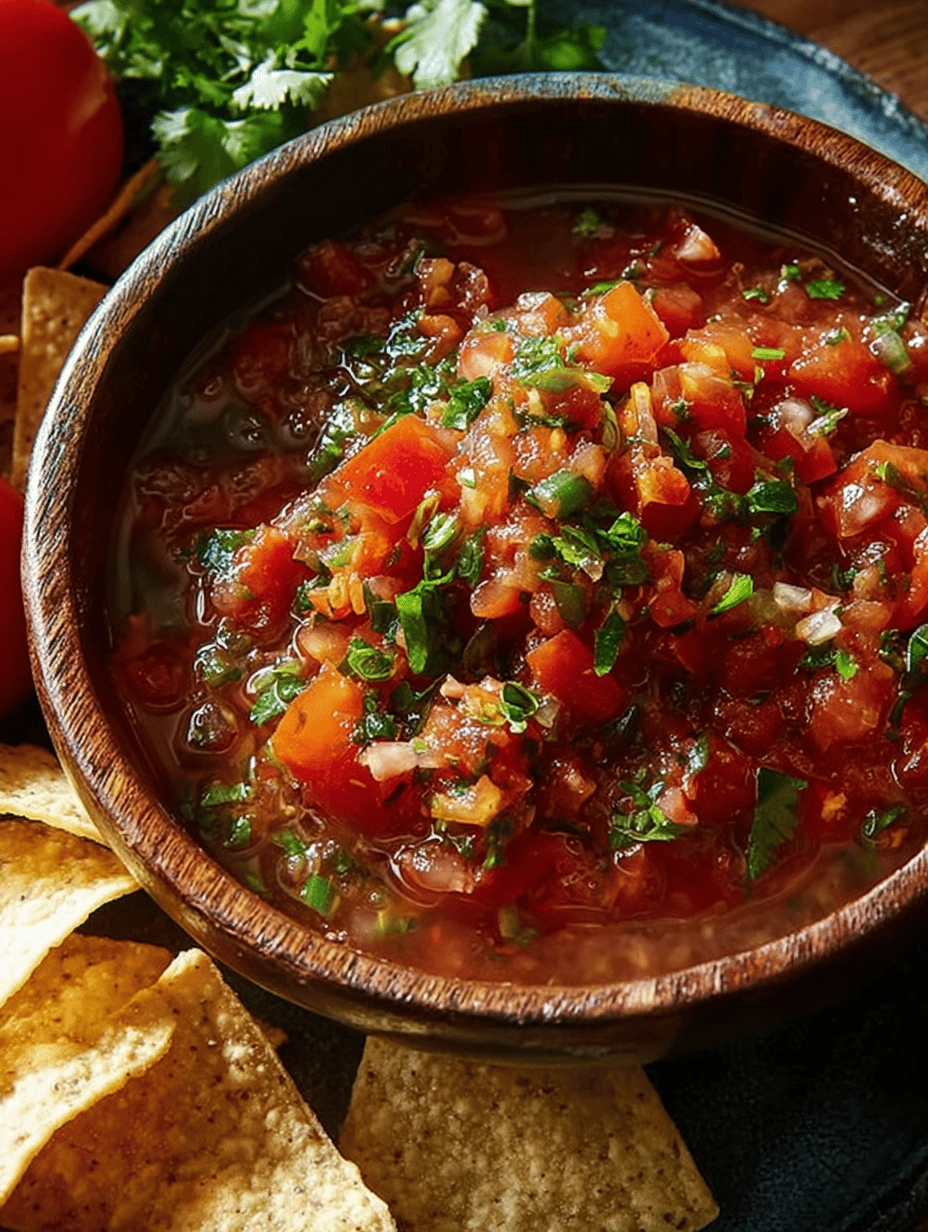 Tangy Fresh Homemade Salsa Recipe