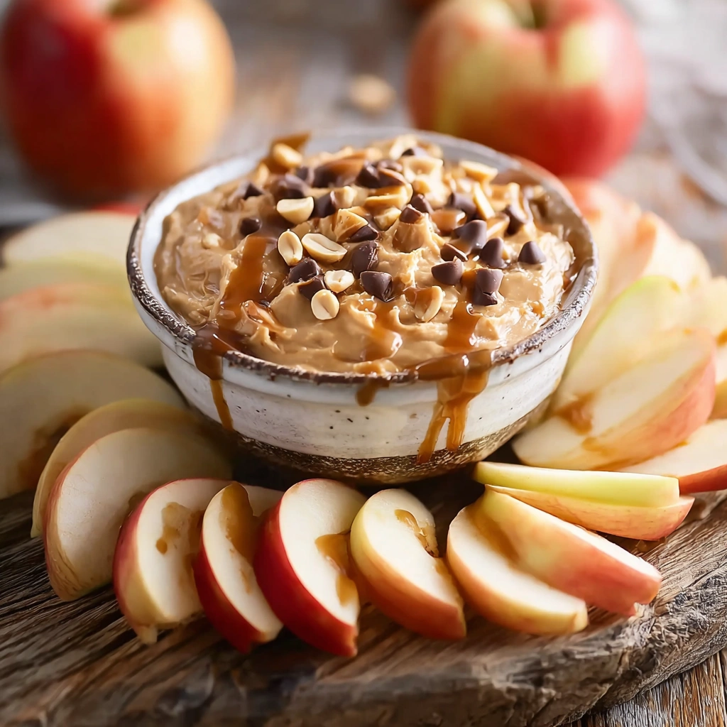 Sweet & Salty Snickers Caramel Apple Dip