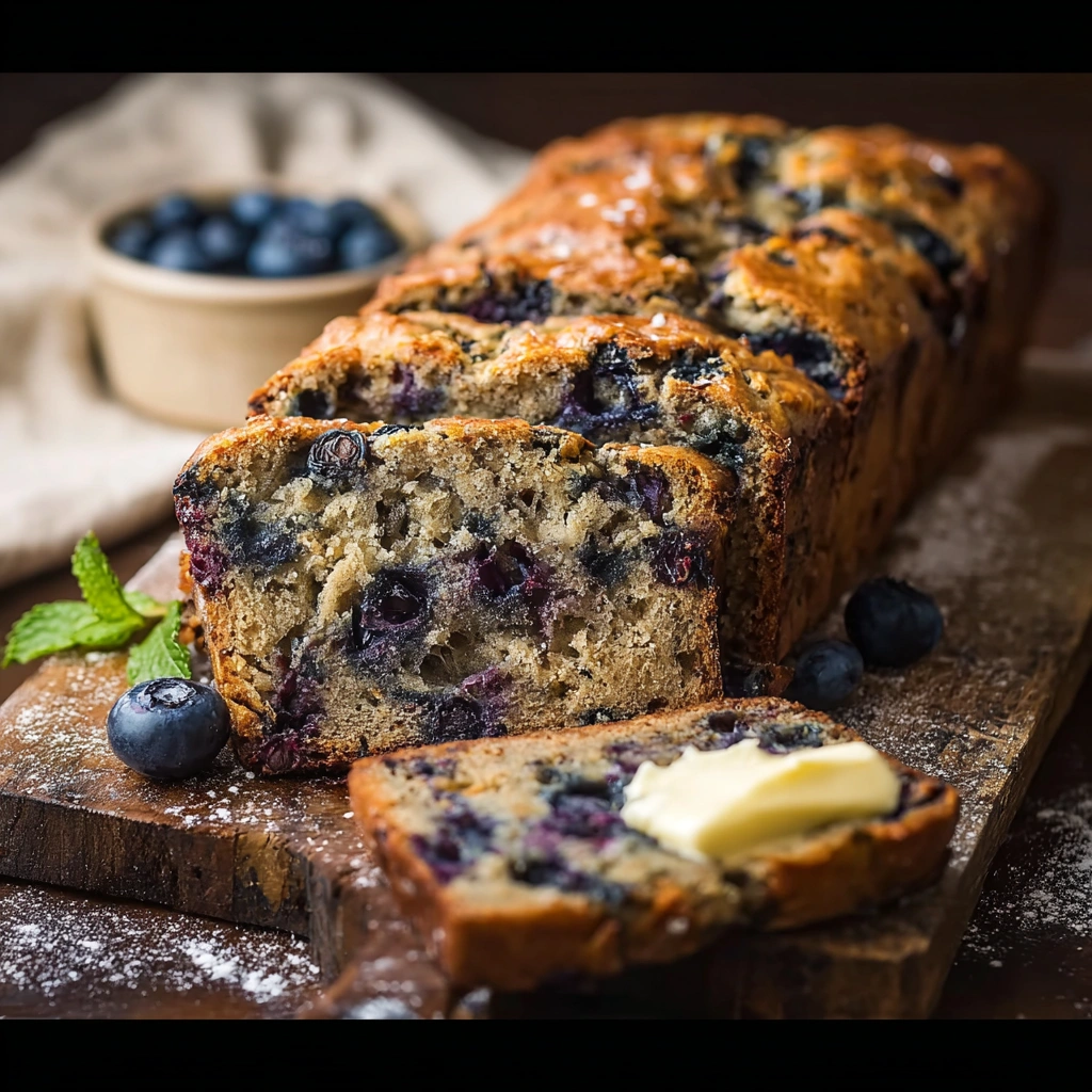Moist Blueberry Banana Zucchini Bread Loaf, Easy Recipe
