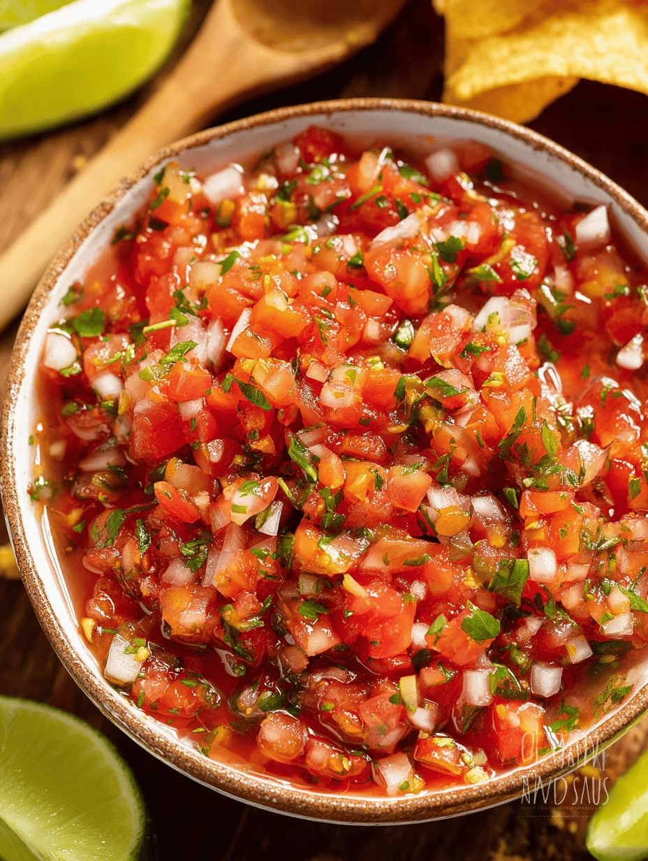 Fresh Garden Homemade Salsa Recipe with Tangy Lime