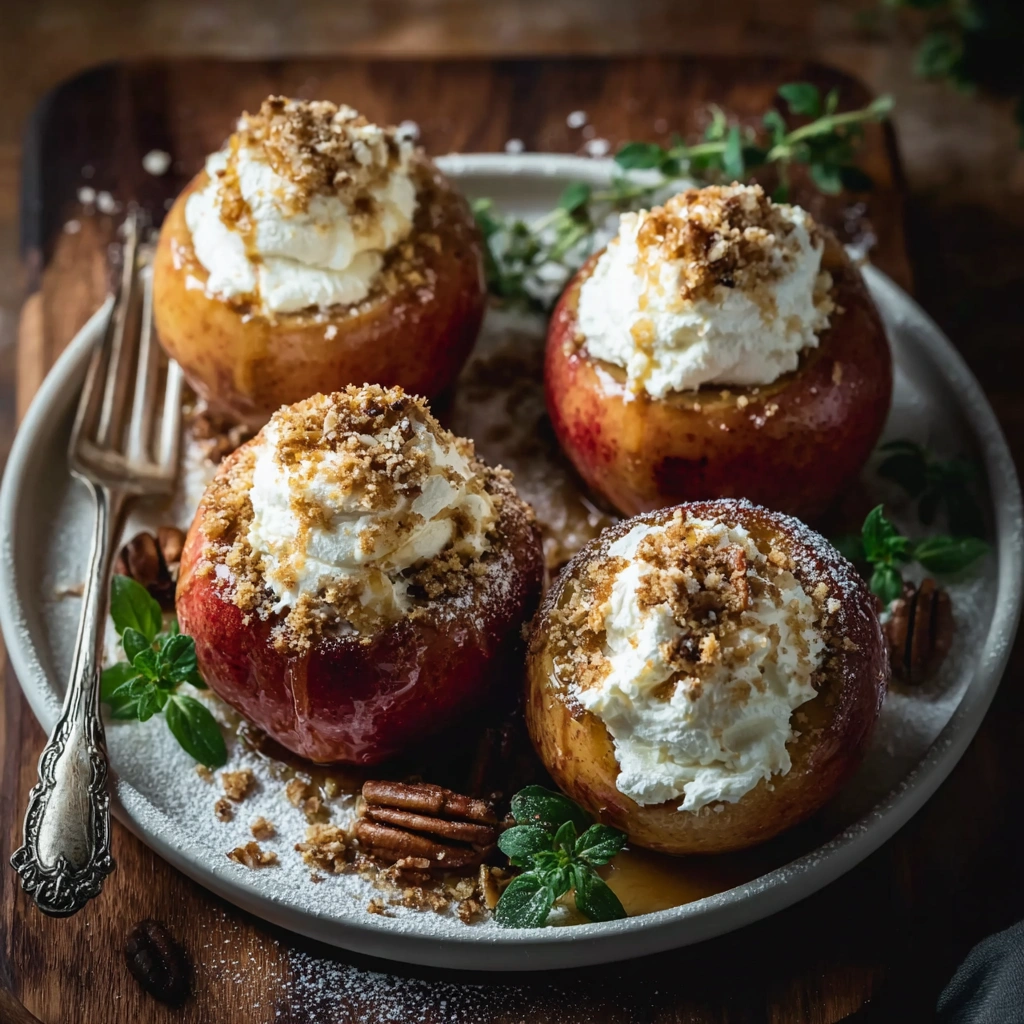Creamy Cheesecake Stuffed Baked Apples Recipe