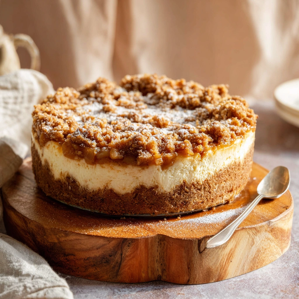 Apple Crumble Cheesecake: Creamy Autumn Bliss