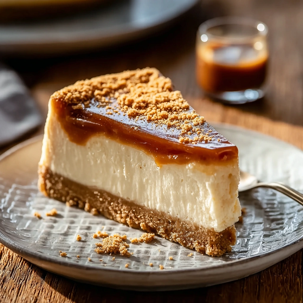 Creamy Biscoff Salted Caramel Cheesecake Recipe