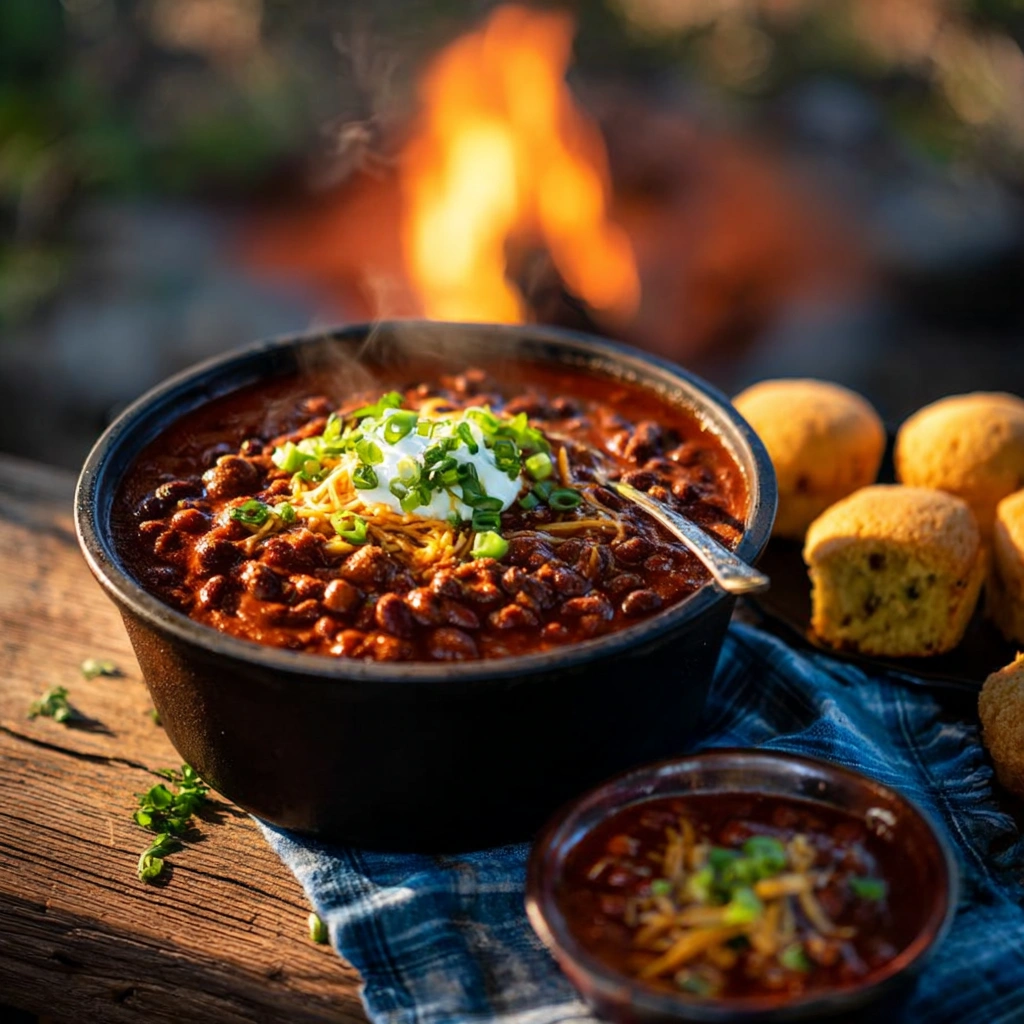 Rustic Campfire Cowboy Chili: Slow-Simmered Warmth