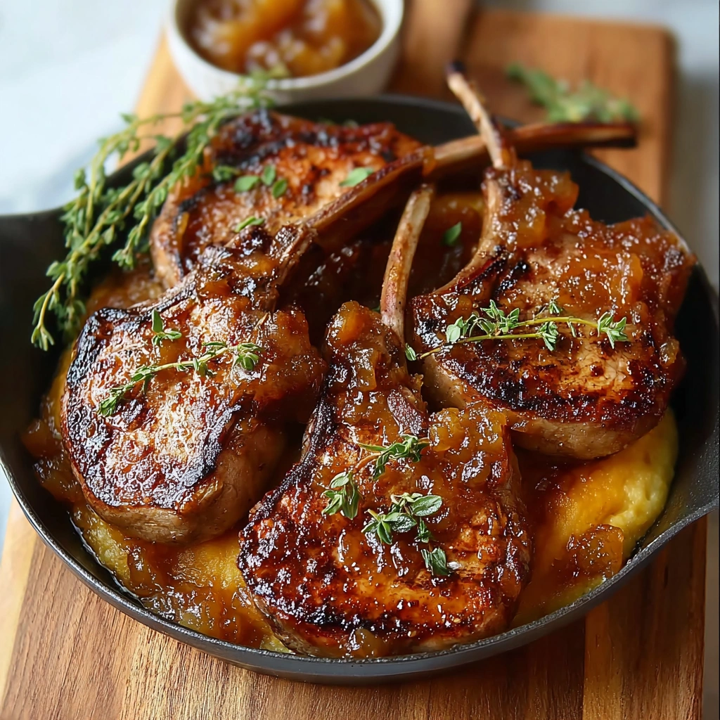 Juicy Apple Butter Lamb Chops: My Fall Dinner Favorite