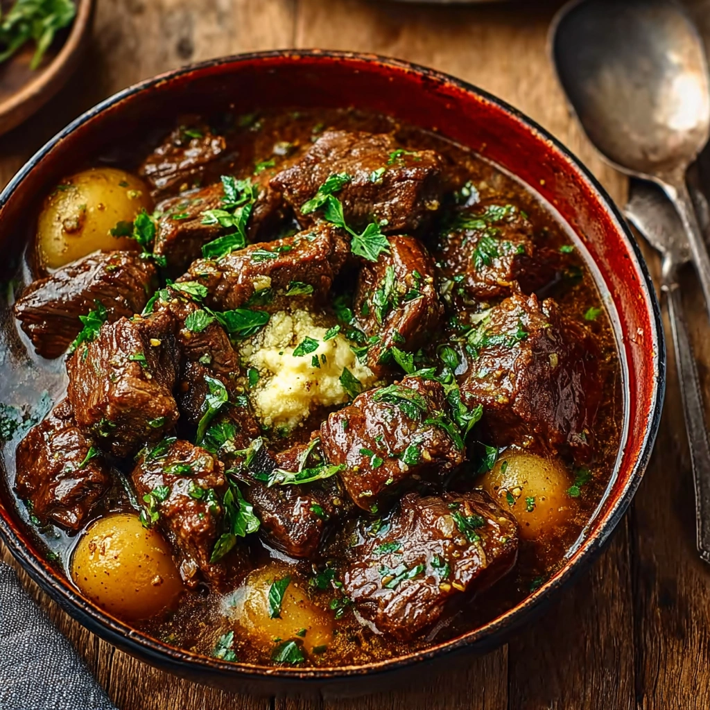 Tender Slow Cooker Garlic Butter Beef Recipe
