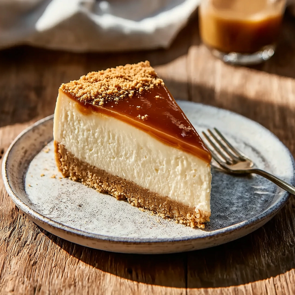 Creamy Biscoff Salted Caramel Cheesecake Recipe