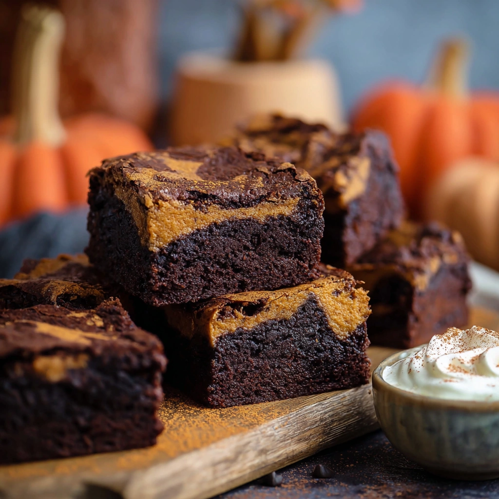 Rich Pumpkin Brownies: A Swirled Autumn Treat
