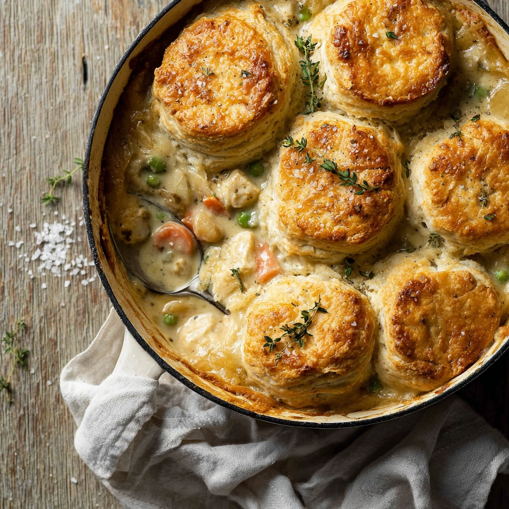 Hearty Chicken Pot Pie with Biscuits Recipe