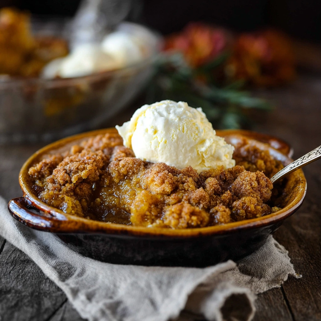 Pumpkin Pie Crisp: Rustic Autumn Delight