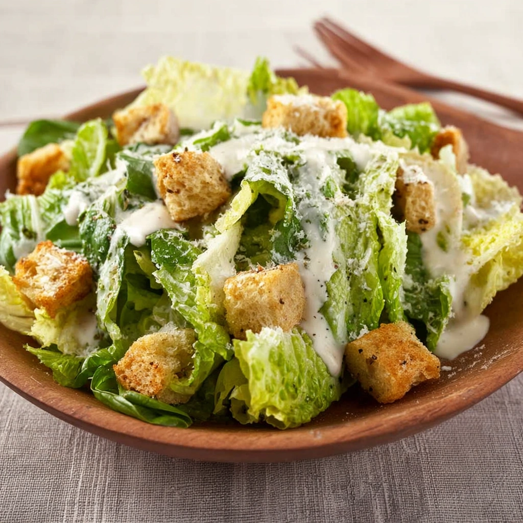 Crisp Classic Caesar Salad with Tangy Dressing