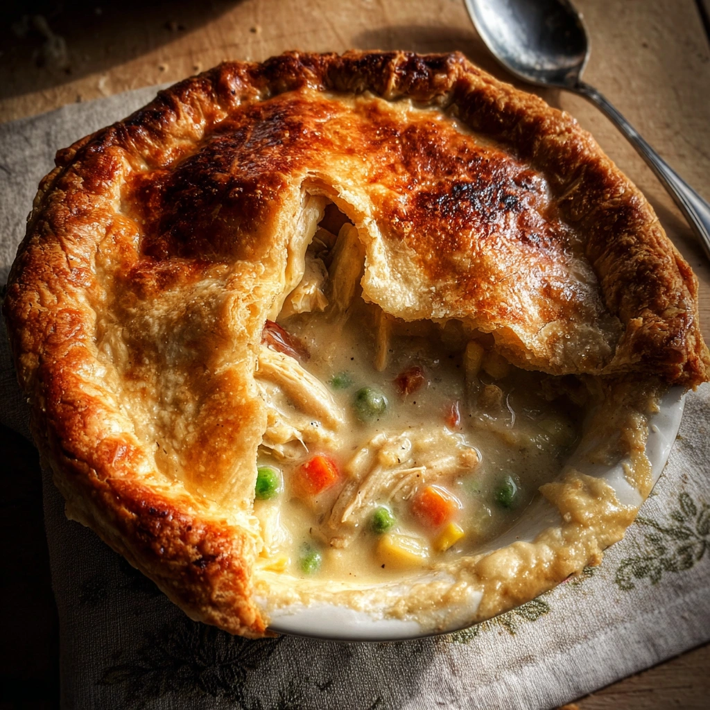 Classic Chicken Pot Pie: Flaky Crust, Hearty Fill