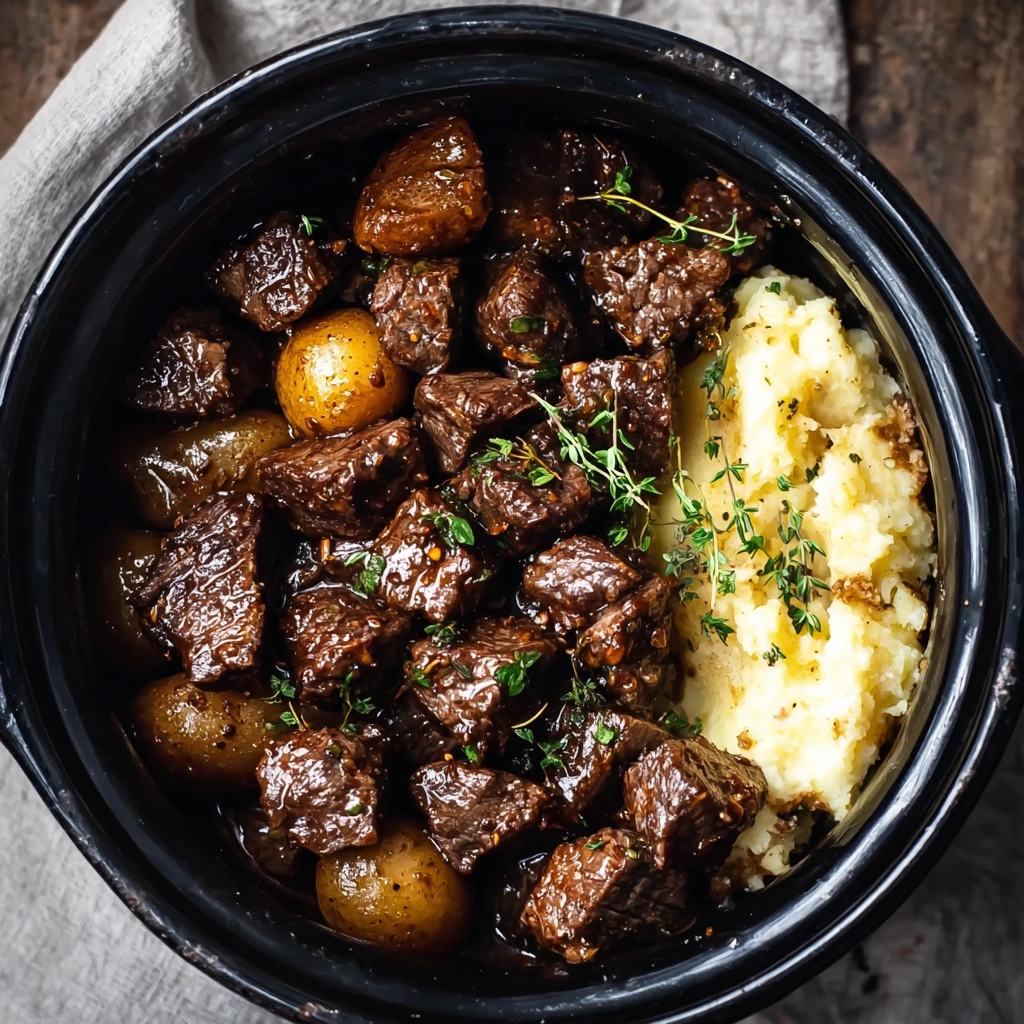 Tender Garlic Butter Beef Bites with Potatoes