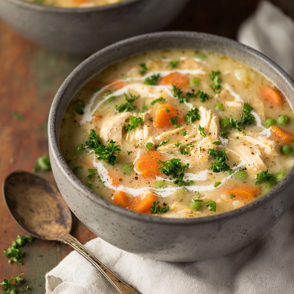 Hearty Healthy Chicken Pot Pie Soup Recipe