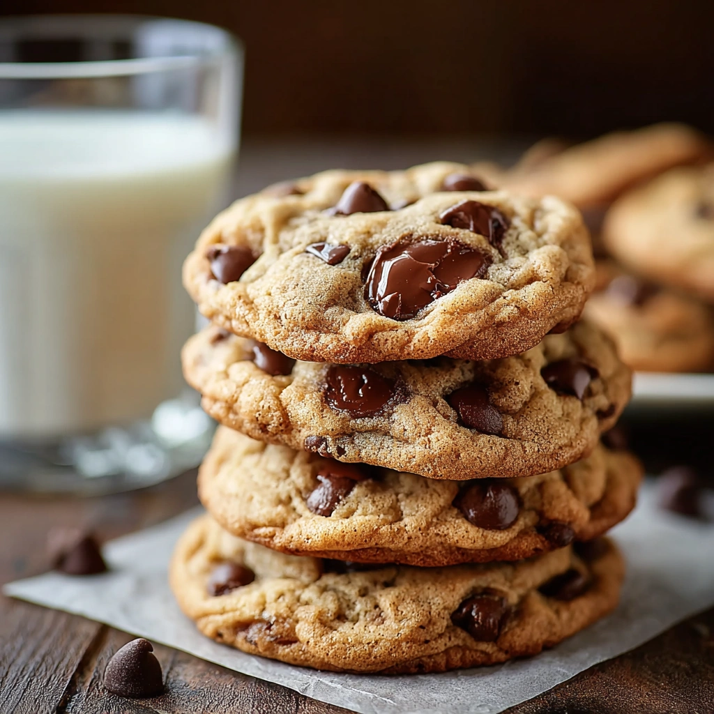 Chewy Chocolate Chip Cookies with a Golden Edge