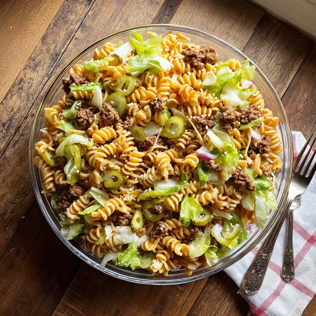 Big Mac Pasta Salad: Tangy, Creamy, & Nostalgic