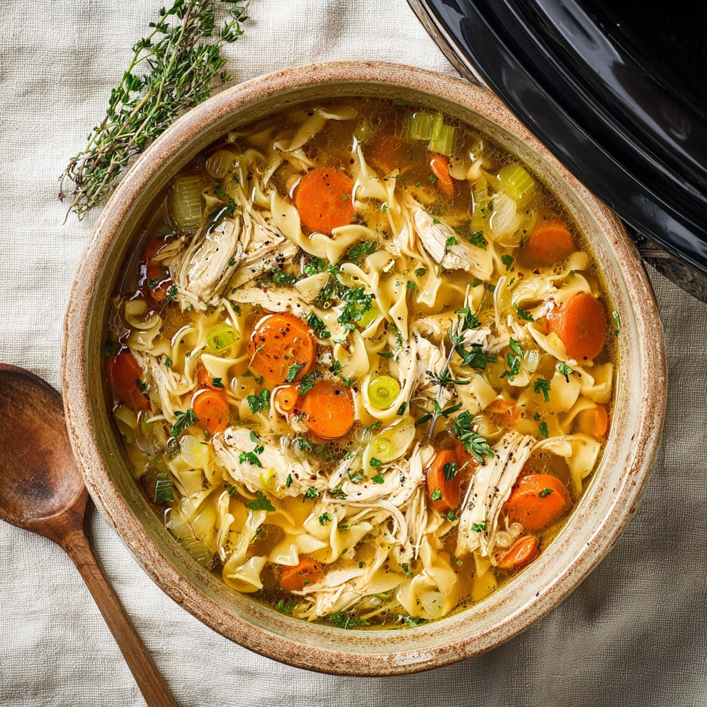 Simple Crockpot Chicken Noodle Soup for Busy Weeknights