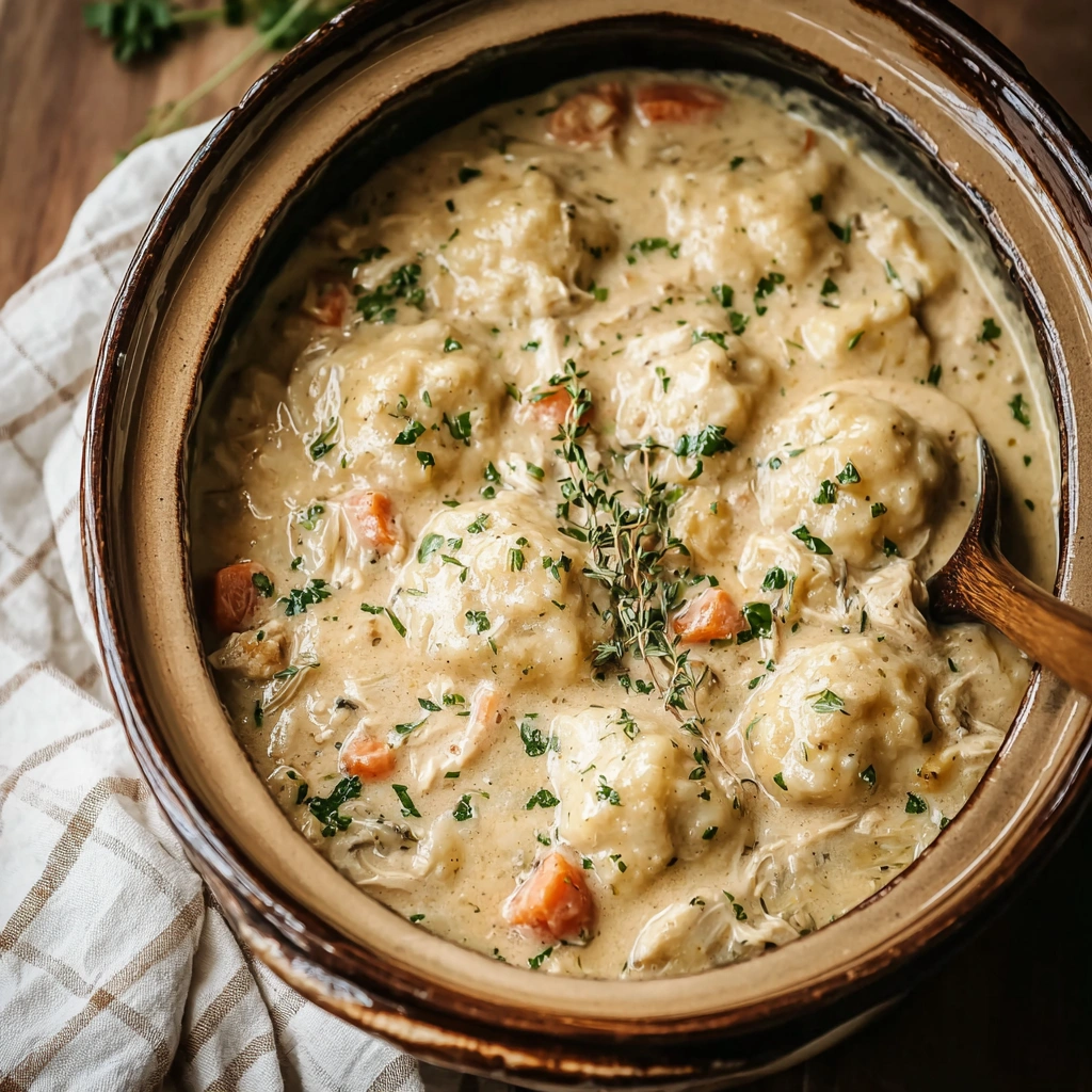 Homestyle Crockpot Chicken and Dumplings, So Simple
