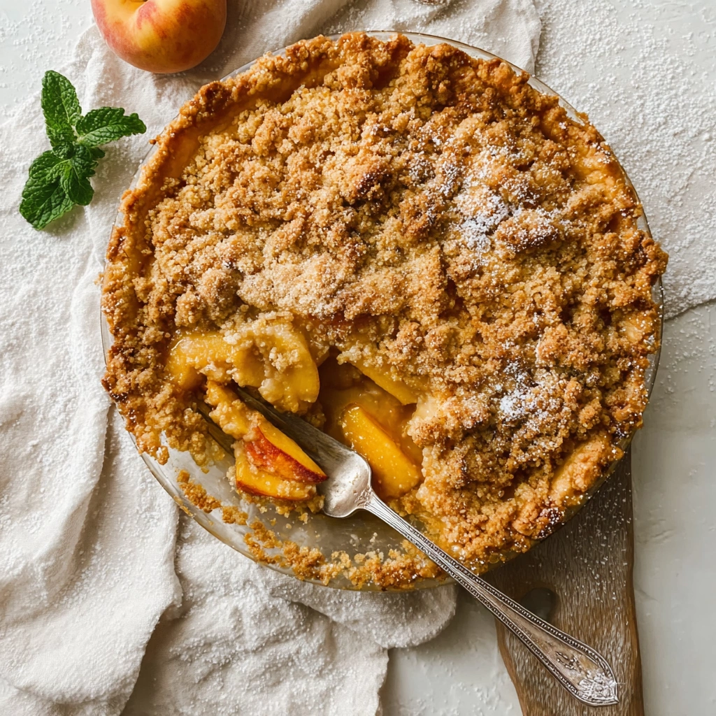 Classic Peach Crumble Pie: A Homestyle Summer Treat