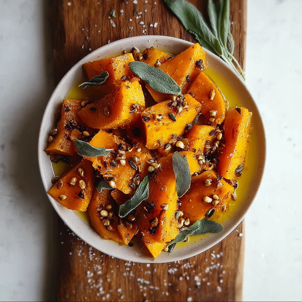 Tender Roasted Butternut Squash with Sage