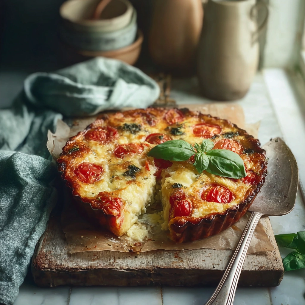 Rustic Crustless Southern Tomato Pie: A Summer Delight