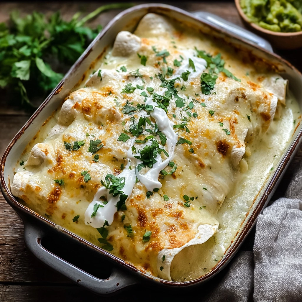Creamy White Chicken Enchiladas: A Family Favorite