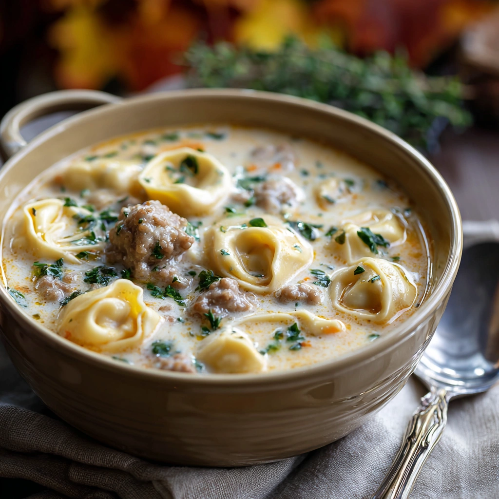 Creamy Turkey Sausage Tortellini Soup: Quick & Hearty Bowl