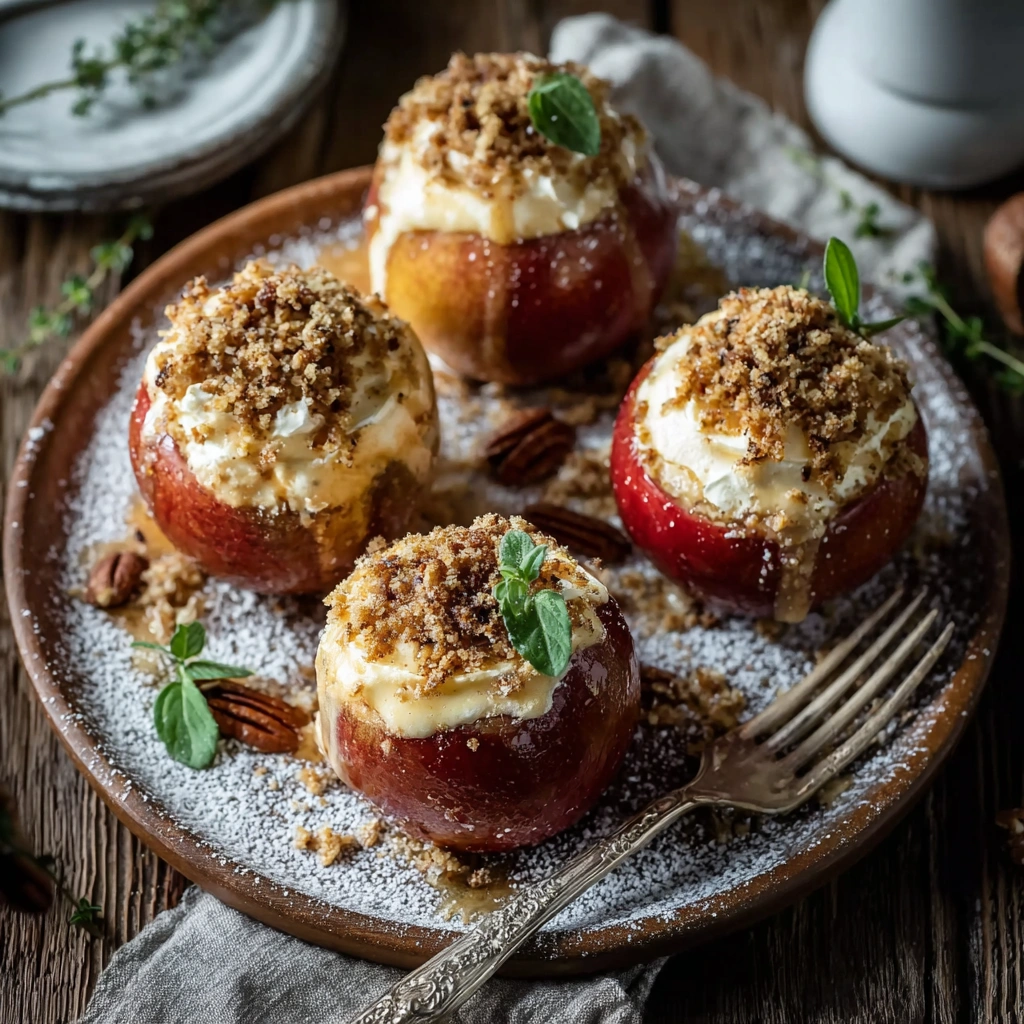 Creamy Cheesecake Stuffed Baked Apples Recipe