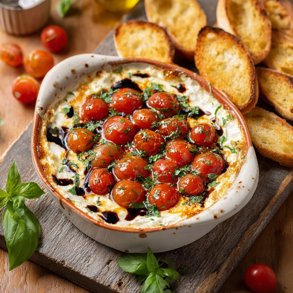 Easy Caprese Dip: Fresh Basil & Tomato Delight