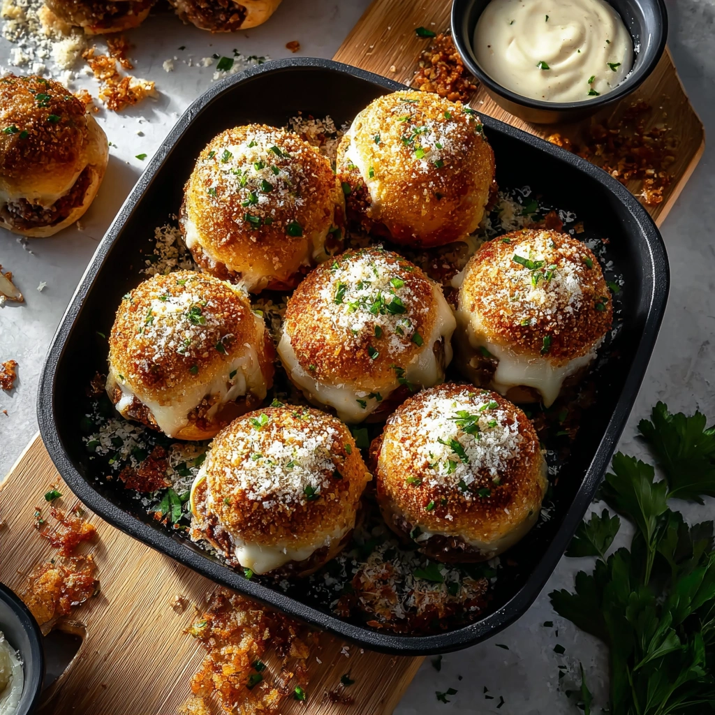 Garlic Parmesan Cheeseburger Bombs: Cheesy, Savory Bites
