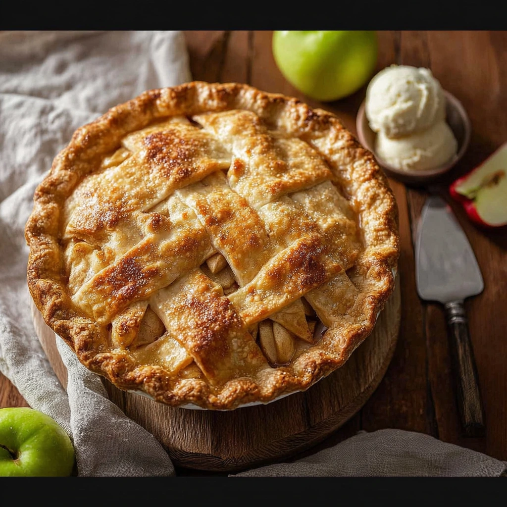 Rustic Homemade Apple Pie: Flaky Crust, Spiced Filling