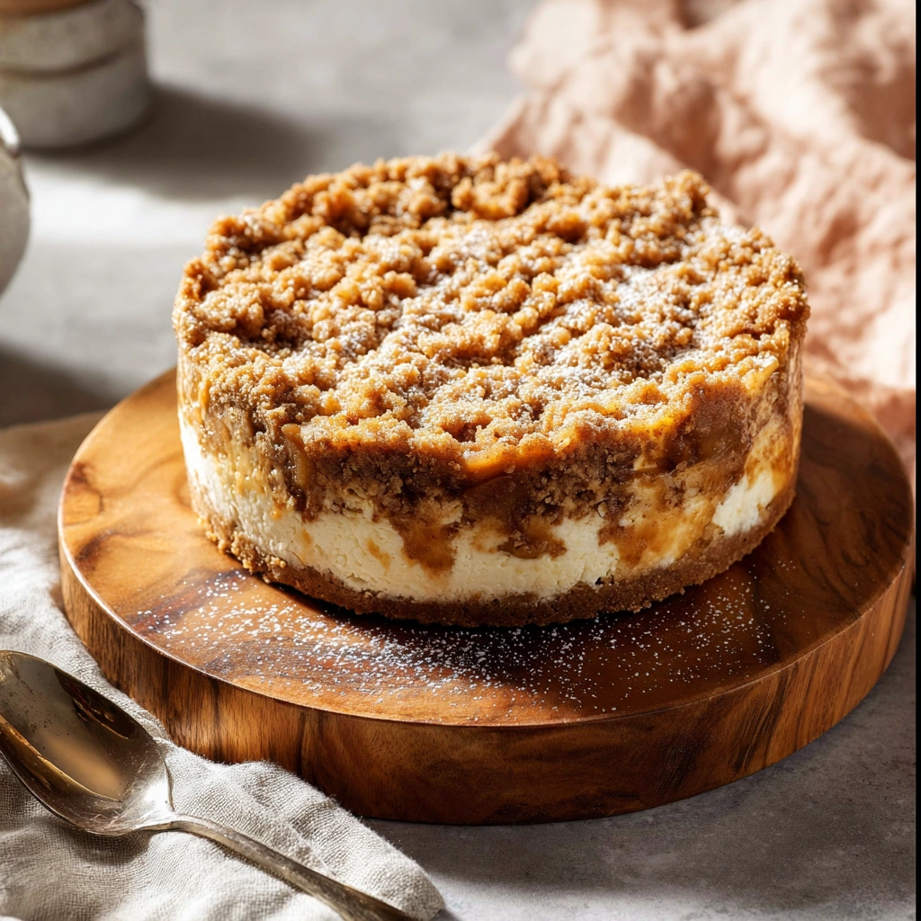 Apple Crumble Cheesecake: Creamy Autumn Bliss