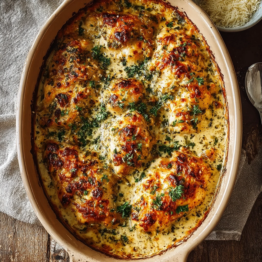Hearty Garlic Parmesan Chicken Bake for Easy Dinners