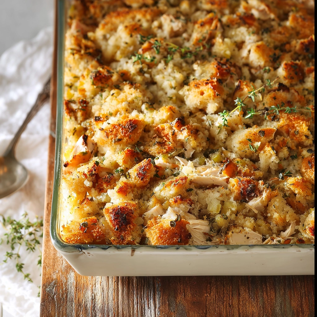 Rotisserie Chicken Stuffing Casserole: Hearty Weeknight Fix