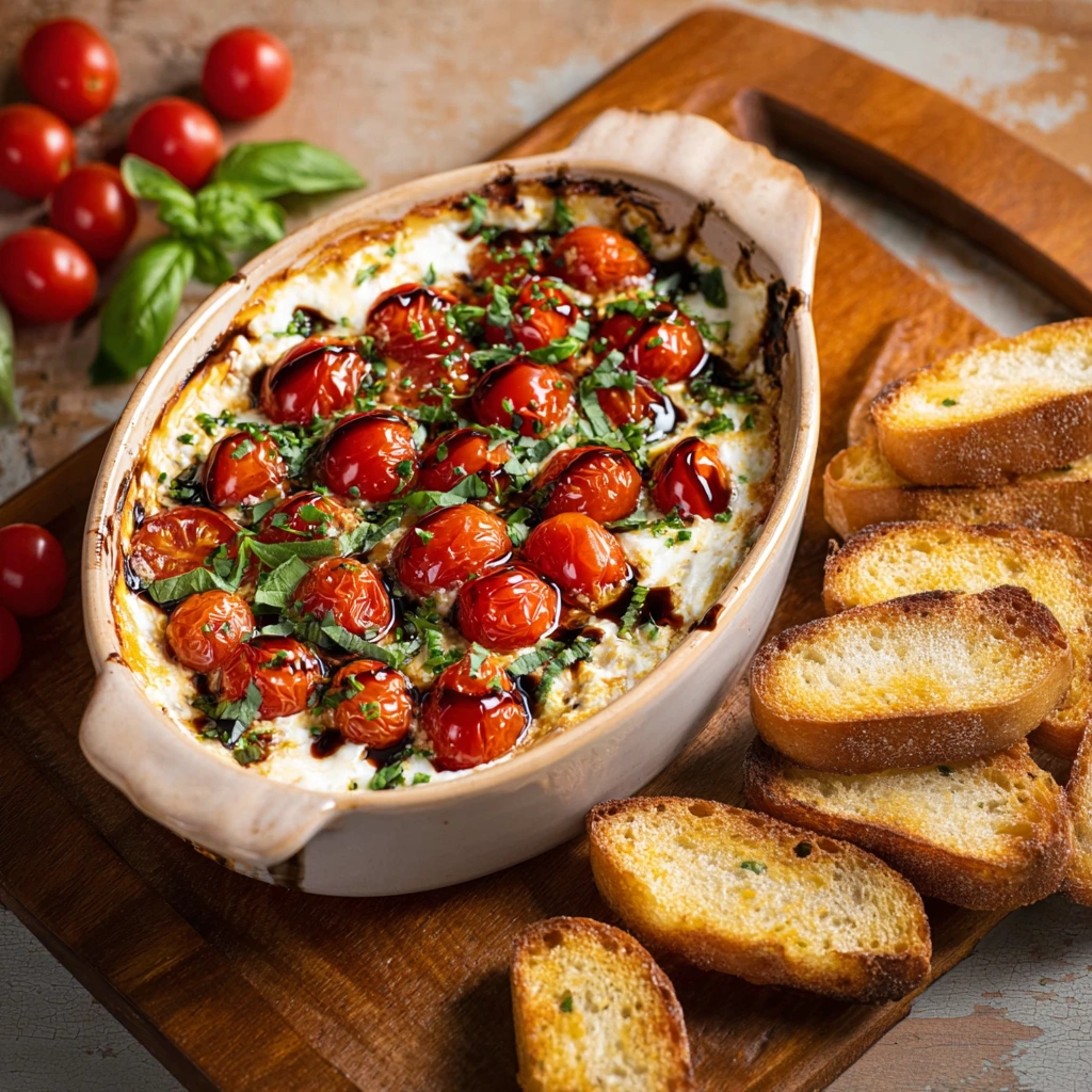 Easy Caprese Dip: Fresh Basil & Tomato Delight