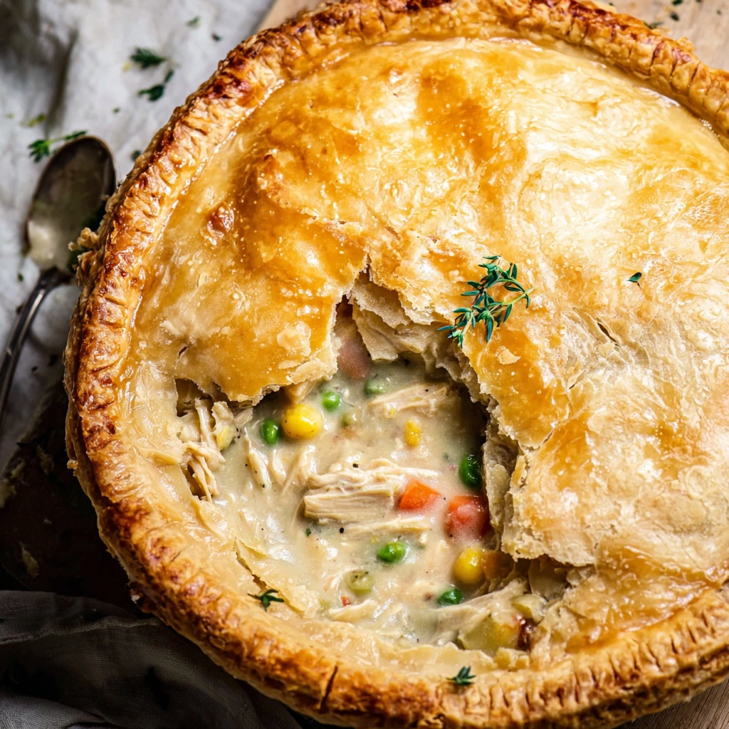 Hearty Homemade Chicken Pot Pie with Flaky Crust
