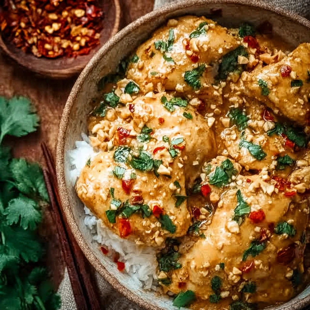 Tender Crockpot Thai Peanut Chicken: Weeknight Flavor